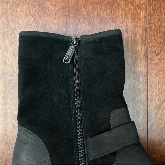 Blondo Val Waterproof Black Moto Boots with Faux Fur Lining and Buckles, Size 10 - Picture 8 of 16